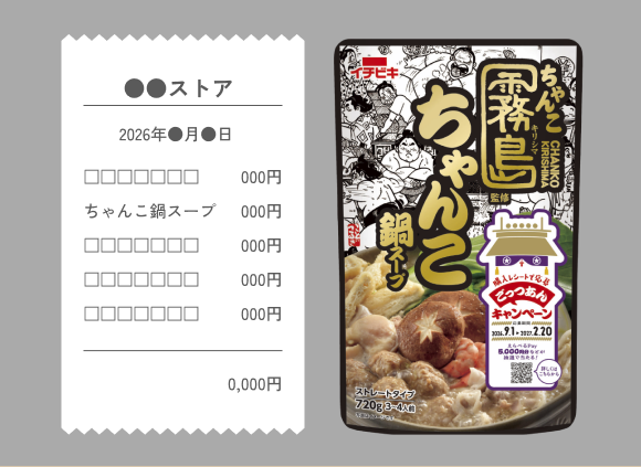 商品とレシートを一緒に撮影した例