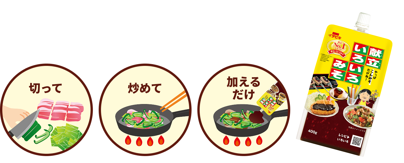 切って、炒めて、加えるだけ