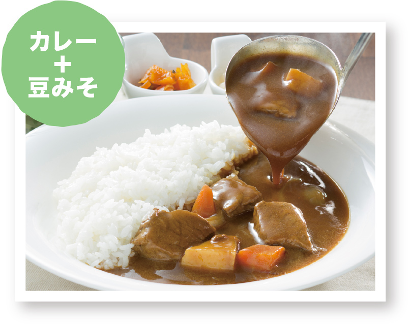 カレー+豆みそ