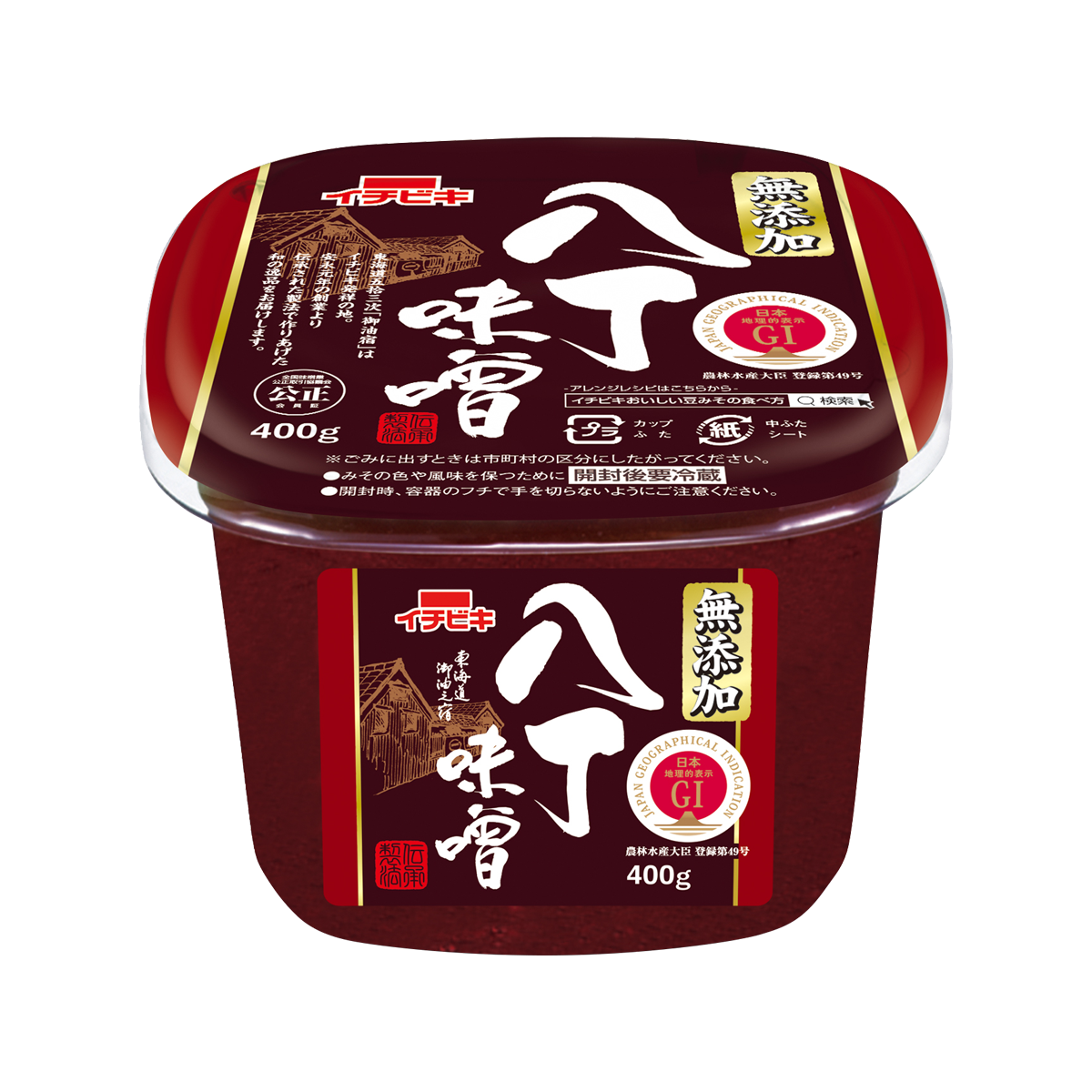 楽天市場】イチビキ 愛知県産大豆100%の豆みそ 400g×6個入×(2