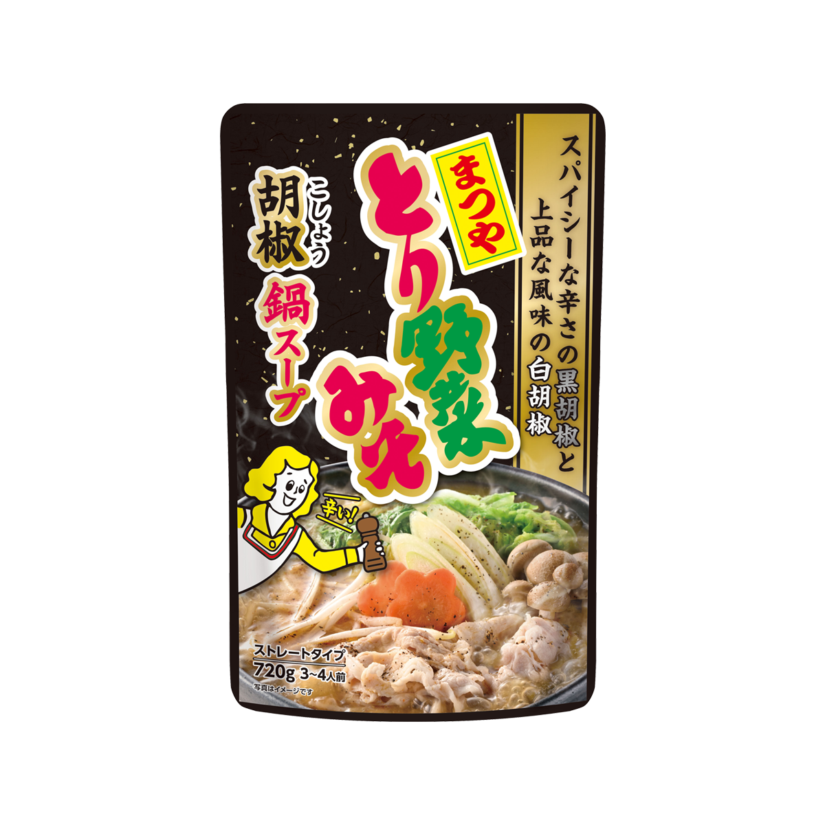 ストレートまつやとり野菜みそ胡椒鍋スープ 720g | イチビキ 公式